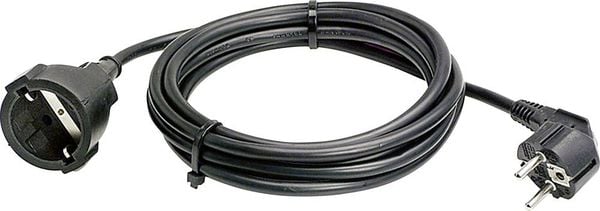 AS Schwabe 50202 Strom Verlängerungskabel 16A Schwarz 2.00m H05VV-F 3G 1,5mm²