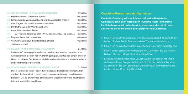 Produktbild: Die Sache mit dem Alkohol. H&ouml;rbuch mit Audio-Coaching