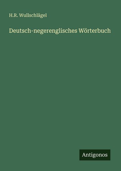 Produktbild: Deutsch-negerenglisches W&ouml;rterbuch