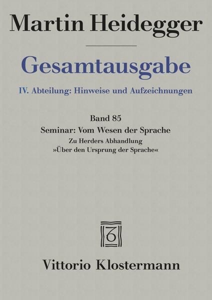 Produktbild: Vom Wesen der Sprache.