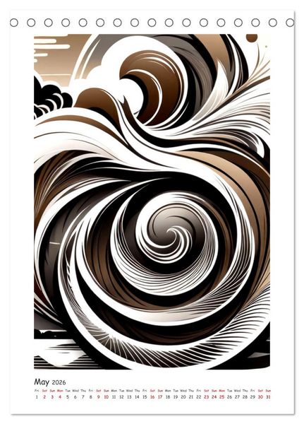 Produktbild: Essence of abstraction (Desk Calendar 2026 DIN A5 portrait), CALVENDO 12 Month DeskCalendar