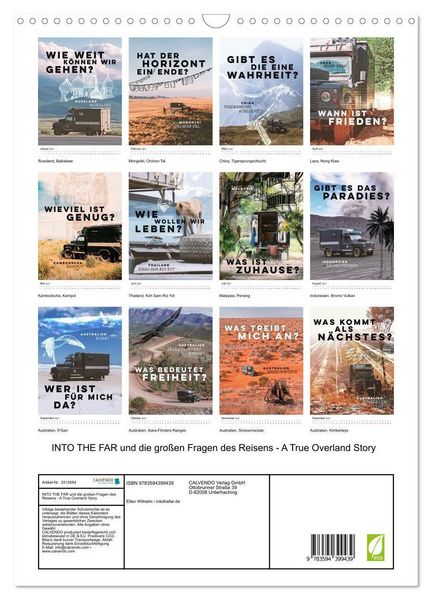 Produktbild: INTO THE FAR und die gro&szlig;en Fragen des Reisens - A True Overland Story (Wandkalender 2027 DIN A3 hoch), CALVENDO Monatskalender