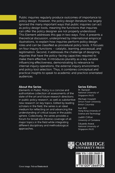 Produktbild: Public Inquiries and Policy Design