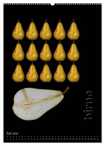 Produktbild: foodART - Fr&uuml;chte und Gem&uuml;se (Wandkalender 2026 DIN A2 hoch), CALVENDO Monatskalender