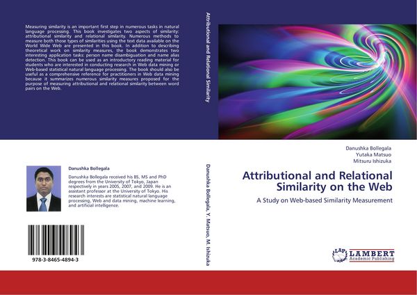 Produktbild: Attributional and Relational Similarity on the Web