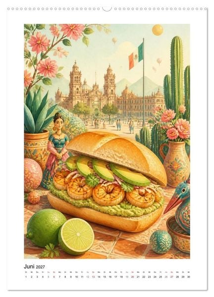 Produktbild: GEMALTE GAUMENFREUDEN - Sandwiches (Wandkalender 2027 DIN A2 hoch), CALVENDO Monatskalender