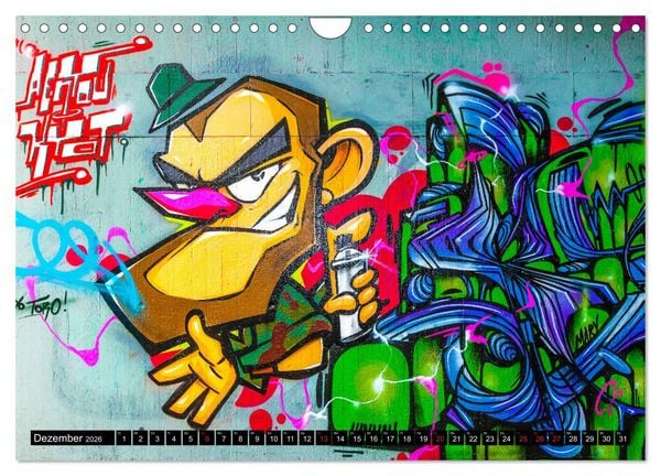 Produktbild: Street art D&uuml;sseldorf Michael Jaster (Wandkalender 2026 DIN A4 quer), CALVENDO Monatskalender
