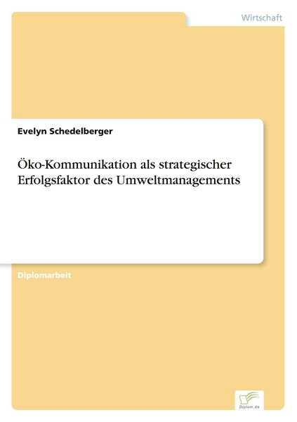 Produktbild: &Ouml;ko-Kommunikation als strategischer Erfolgsfaktor des Umweltmanagements