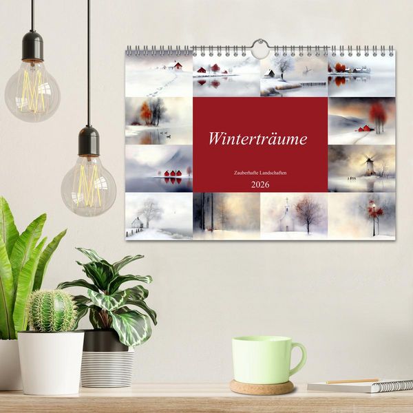Produktbild: Wintertr&auml;ume &ndash; Zauberhafte Landschaften (Wandkalender 2026 DIN A4 quer), CALVENDO Monatskalender