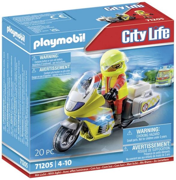 PLAYMOBIL® City Life 71205 Notarzt-Motorrad mit Blinklicht