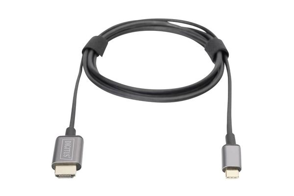 Produktbild: Digitus USB 3.2 Gen 1 (USB 3.0), USB 3.2 Gen 1 (USB 3.0) Adapterkabel [1x USB 3.2 Gen 2 Stecker C (USB 3.1), USB-C&reg; Stecker - 1x HDMI-Stecker]