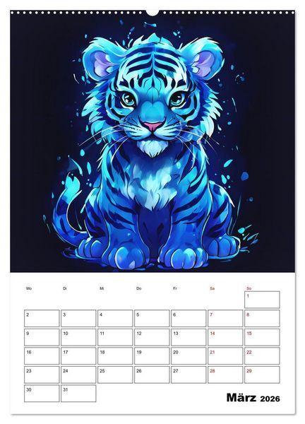 Produktbild: Tierisches Horoskop (hochwertiger Premium Wandkalender 2026 DIN A2 hoch), Kunstdruck in Hochglanz