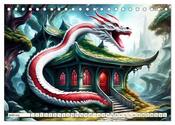 Produktbild: Gardiens mystiques (Calendrier de bureau 2026 DIN A5 vertical), CALVENDO calendrier mensuel