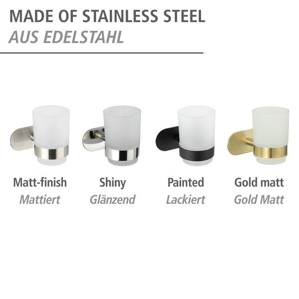 Produktbild: Turbo-Loc&reg; Zahnputzbecher Mod. Orea Uno Gold Matt, Befestigen ohne bohren