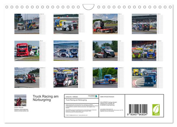 Produktbild: Truck Racing am N&uuml;rburgring (Wandkalender 2026 DIN A4 quer), CALVENDO Monatskalender