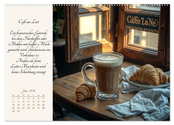 Produktbild: KI - Kaffee und Genuss 12 Monate im Aroma (Wandkalender 2026 DIN A2 quer), CALVENDO Monatskalender