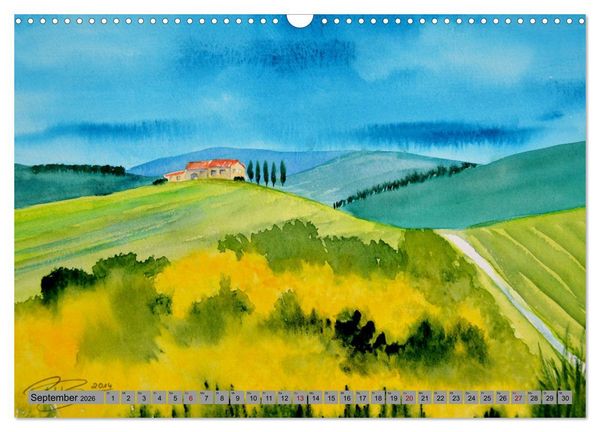 Produktbild: Toskana Aquarelle (Wandkalender 2026 DIN A3 quer), CALVENDO Monatskalender