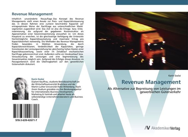 Revenue Management, Taschenbuch von Karin Szalai, AV Akademikerverlag, 9783639426717