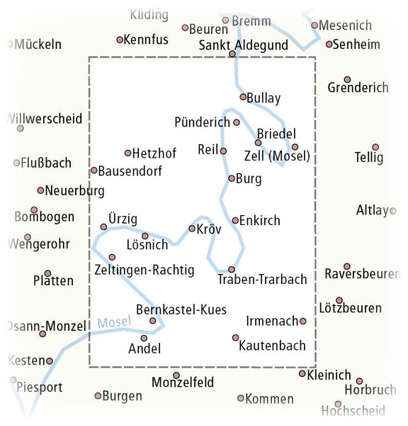 Produktbild: Publicpress Rad- und Wanderkarte Mittelmosel, Bernkastel-Kues, Traben-Trarbach, Kr&ouml;v 1:25.000