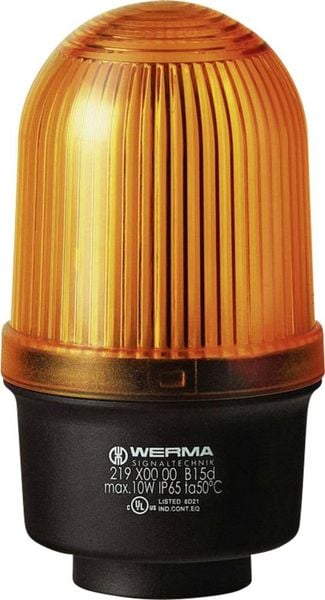 Werma Signaltechnik Signalleuchte 219.300.00 219.300.00 Gelb Dauerlicht 12 V/AC, 12 V/DC, 24 V/AC, 24 V/DC, 48 V/AC, 48 V/DC, 110 V/AC, 230 V/AC