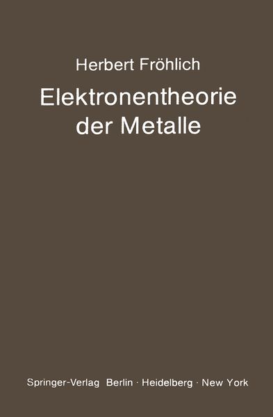 Produktbild: Elektronentheorie der Metalle