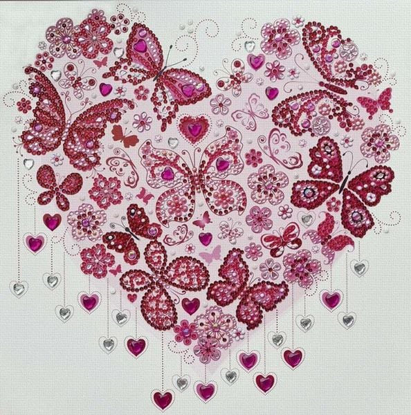 Produktbild: URSUS Erwachsenen-Bastelsets Diamond Painting, Diamanten Mandala Herz, Set 10