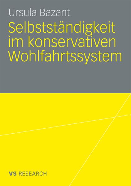 Produktbild: Selbstst&auml;ndigkeit im konservativen Wohlfahrtssystem