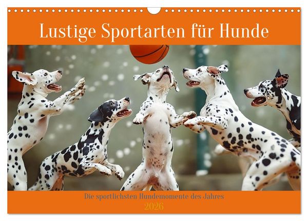 Produktbild: Lustige Sportarten f&uuml;r Hunde (Wandkalender 2026 DIN A3 quer), CALVENDO Monatskalender