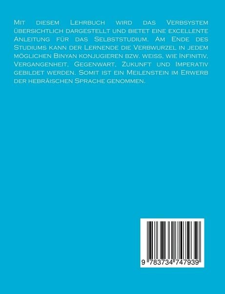 Produktbild: Moderne Hebr&auml;ische Verben einfach und systematisch.