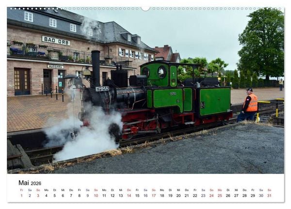 Produktbild: Feuer Wasser Kohle - Dampflokomotiven der Deutschen Reichsbahn (Wandkalender 2026 DIN A2 quer), CALVENDO Monatskalender