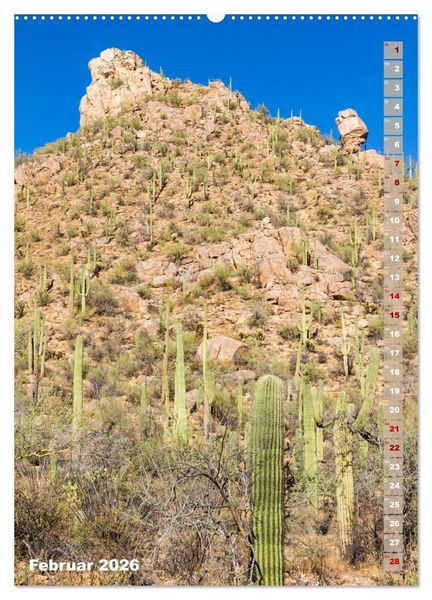 Produktbild: SAGUARO NATIONAL PARK W&uuml;stenimpressionen aus Arizona (hochwertiger Premium Wandkalender 2026 DIN A2 hoch), Kunstdruck in Hochglanz