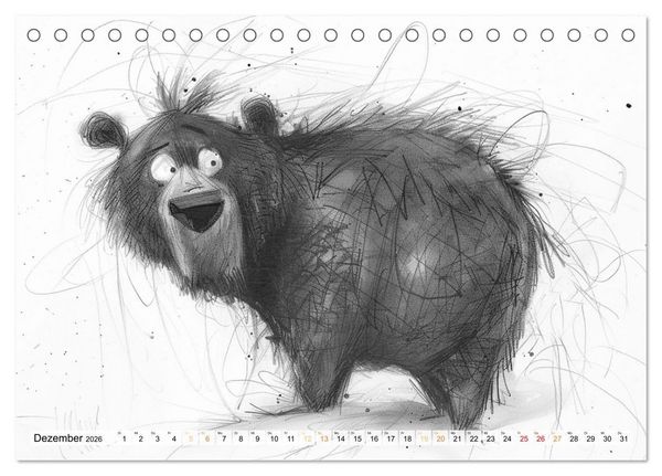 Produktbild: Tierisches Tohuwabohu (Tischkalender 2026 DIN A5 quer), CALVENDO Monatskalender