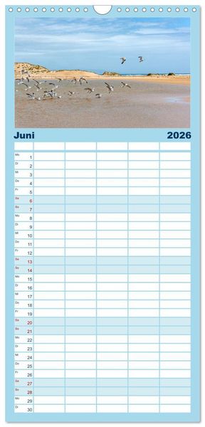 Produktbild: Familienplaner 2026 - Andalusische Atlantikk&uuml;ste mit 5 Spalten (Wandkalender, 21 x 45 cm) CALVENDO