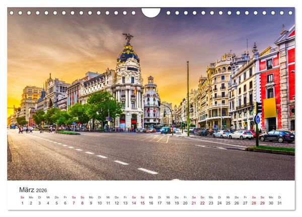 Produktbild: Madrid - Spaniens bezaubernde Hauptstadt. (Wandkalender 2026 DIN A4 quer), CALVENDO Monatskalender