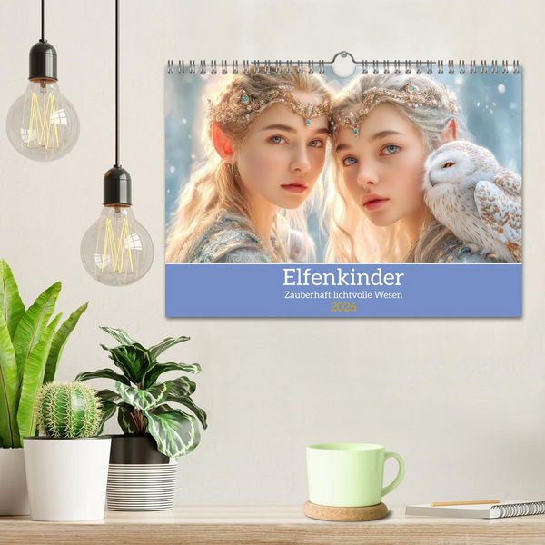 Produktbild: Elfenkinder - Zauberhaft lichtvolle Wesen (Wandkalender 2026 DIN A4 quer), CALVENDO Monatskalender