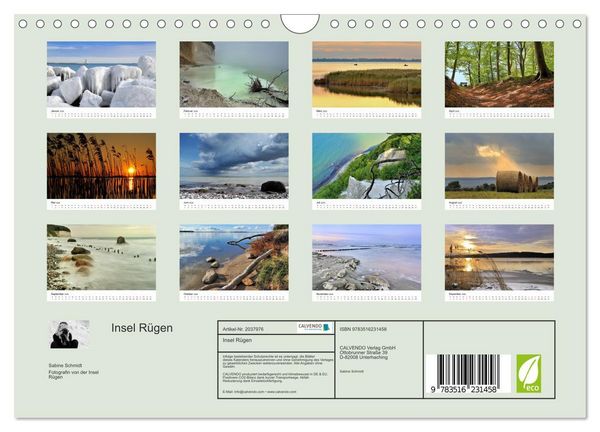 Produktbild: Insel R&uuml;gen (Wandkalender 2026 DIN A4 quer), CALVENDO Monatskalender
