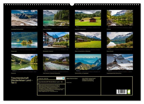 Produktbild: Traumlandschaft Werdenfelser Land - Teil II (Wandkalender 2026 DIN A2 quer), CALVENDO Monatskalender