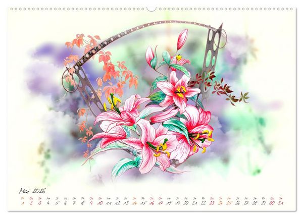 Produktbild: Zauberhaftes Ikebana (Wandkalender 2026 DIN A2 quer), CALVENDO Monatskalender