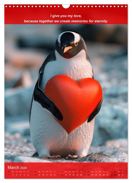 Produktbild: I'll give you my love (Wall Calendar 2026 DIN A3 portrait), CALVENDO 12 Month Wall Calendar
