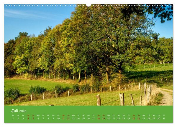 Produktbild: Bergisches Land (Wandkalender 2026 DIN A2 quer), CALVENDO Monatskalender