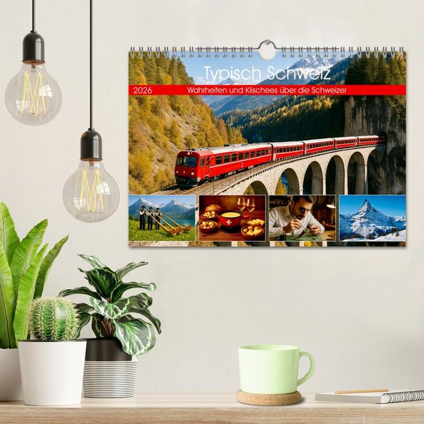 Produktbild: Typisch Schweiz (Wandkalender 2026 DIN A4 quer), CALVENDO Monatskalender