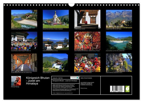 Produktbild: K&ouml;nigreich Bhutan - Juwel am Himalaya (Wandkalender 2026 DIN A3 quer), CALVENDO Monatskalender