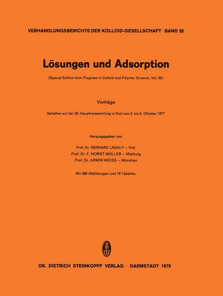 Produktbild: L&ouml;sungen und Adsorption