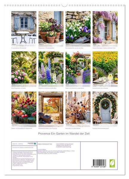 Produktbild: Provence Ein Garten im Wandel der Zeit (hochwertiger Premium Wandkalender 2027 DIN A2 hoch), Kunstdruck in Hochglanz