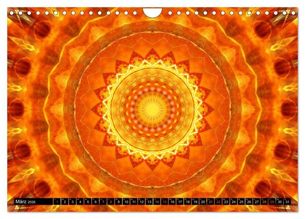 Produktbild: Energie - Mandalas in orange (Wandkalender 2026 DIN A4 quer), CALVENDO Monatskalender