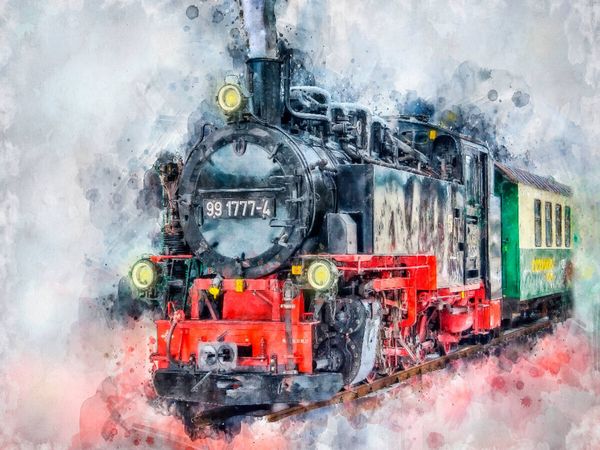 Produktbild: CALVENDO Puzzle Dampflokomotive | 1000 Teile Lege-Gr&ouml;&szlig;e 64x48cm Foto-Puzzle f&uuml;r gl&uuml;ckliche Stunden