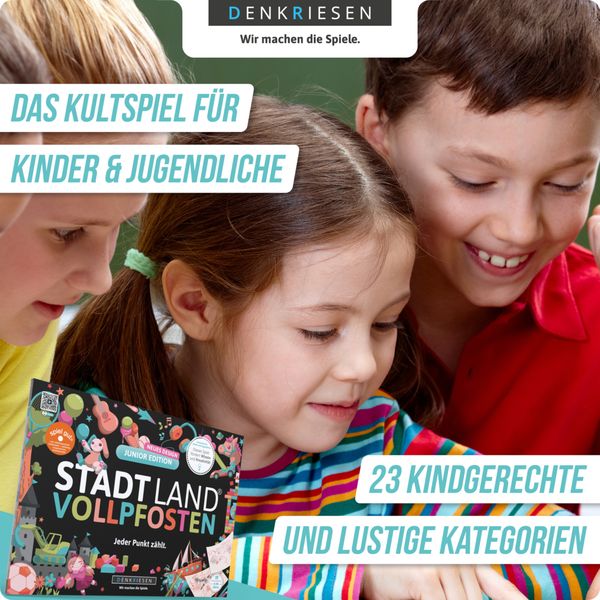Denkriesen - Stadt Land Vollpfosten® Junior Edition – "Jeder Punkt zählt."