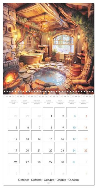 Produktbild: Cabanes f&eacute;eriques (Calendrier mural carr&eacute; 2026 30x30 cm) Calendrier double avec une page pour vos prises de notes
