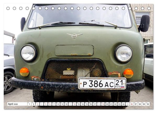 Produktbild: Auto-Legende UAZ-452 - Russlands Brotlaib auf R&auml;dern (Tischkalender 2026 DIN A5 quer), CALVENDO Monatskalender