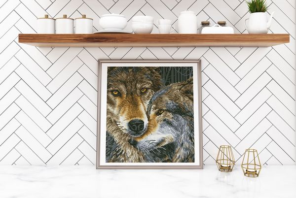 Produktbild: DIAMOND DOTZ - Diamond Painting Wolf Liebe